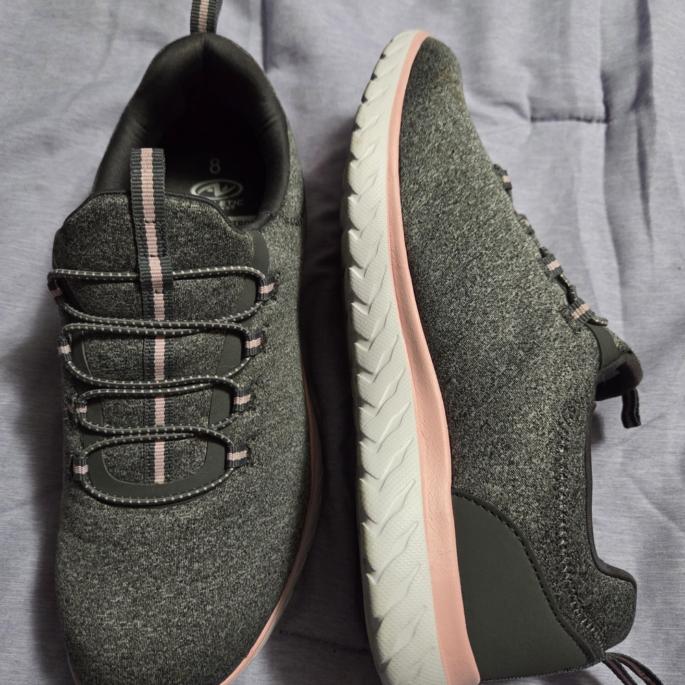 Gray and Pink Women's Athletic Shoes